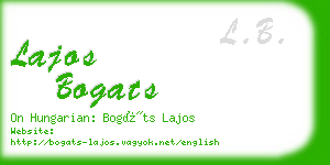 lajos bogats business card